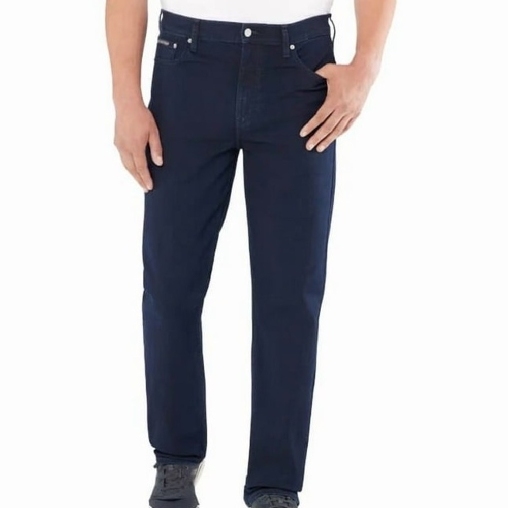 NEW Calvin Klein Men's Dark Vintage CK Navy Color Straight Jeans Mens Size 32/34